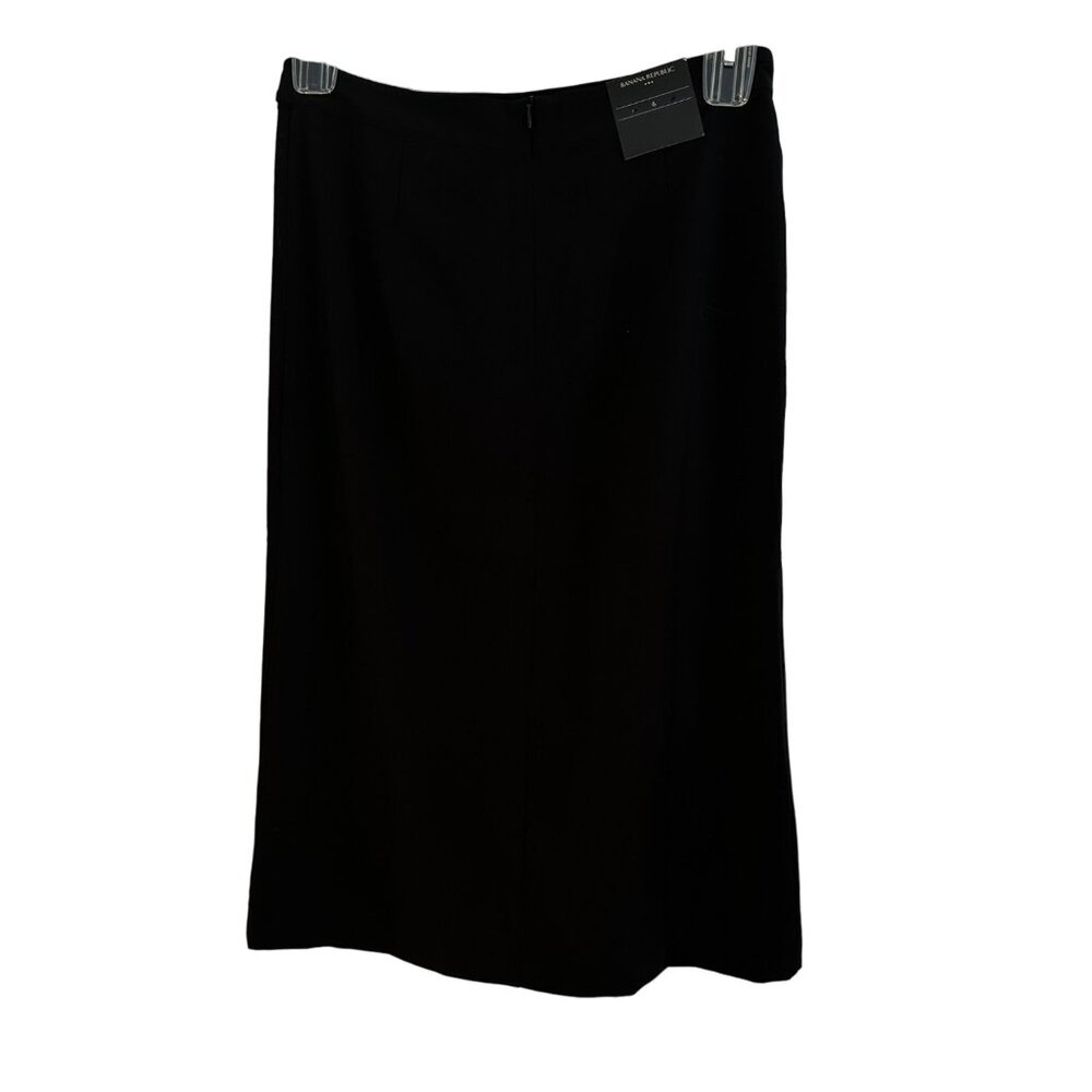 Banana Republic Women's Black Faux Wrap Skirt Size 6 New With Tags MSRP $69.99 - Picture 2 of 12